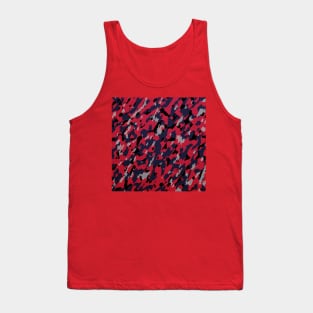 Camouflage - Dark Red Blue Tank Top